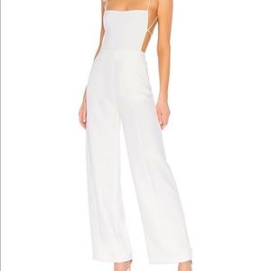 NBD white jumpsuit